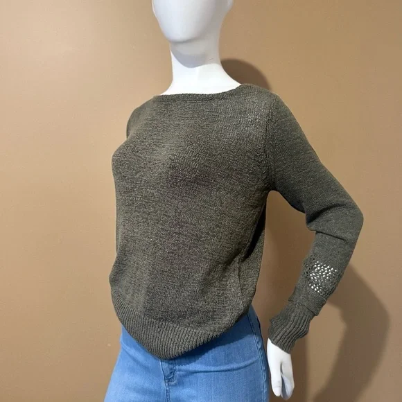 Le Chateau Olive Green knit Sweater - Picture 3 of 5